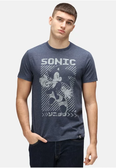 Тениска Sonic The Hedgehog Mono Japan 5471 с овално деколте