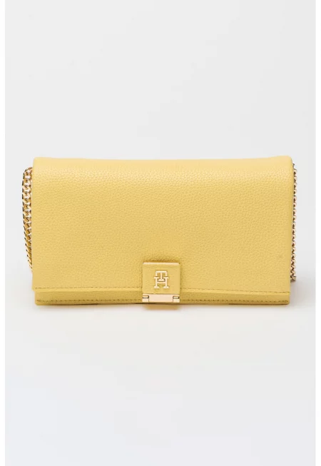 Tommy Jeans - Чанта през рамо от еко кожа с верижка - Жълт
