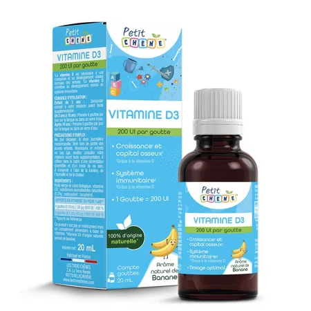 Витамин D3 5 µg – Кости и имунитет за деца, 20 ml капки