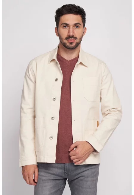 Яке тип риза с пришити джобове - Светло бежово