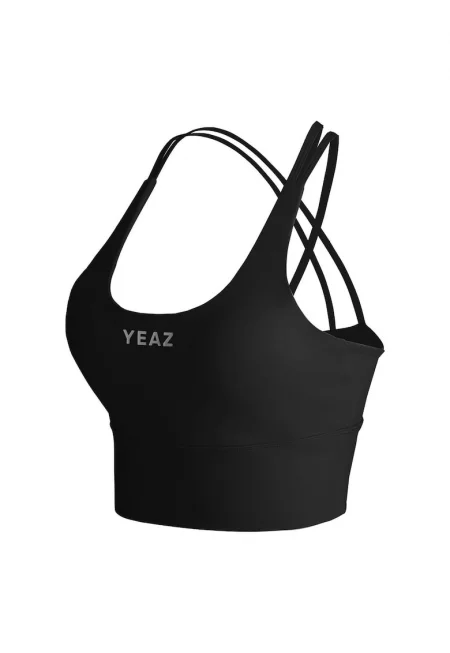 Бюстие Grace с отделящи се подплънки и кръстосан гръб - Черен