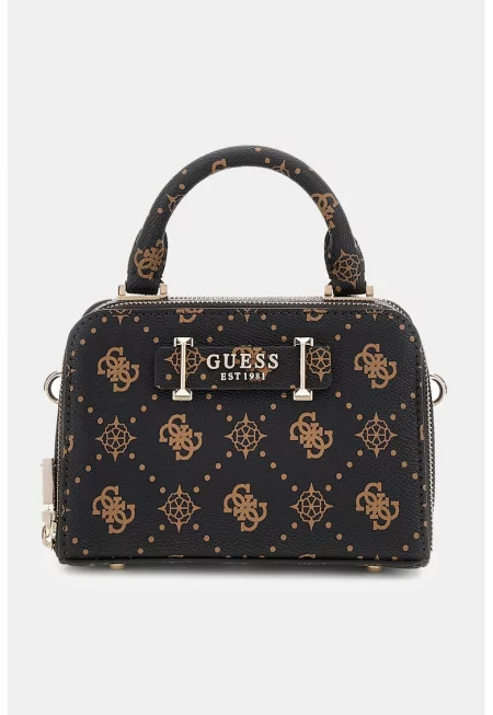 Чанта през рамо с монограм - Черен/Камел