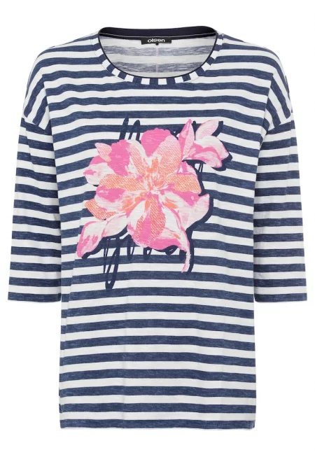 Дамска блуза  11105053 - Памук - Тъмносин - Тъмносин