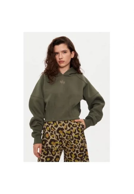 Дамска блуза  304543104 - Памук/Полиестер - Зелена - Зелен