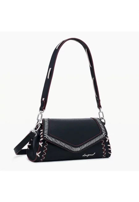 Дамска чанта и чанта за през рамо -  серия Manhattan Pespuntes - Черна