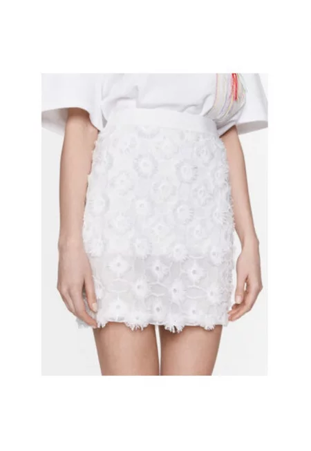 Дамска пола -  302172870 - Полиестер/Полиамид - Бяла - Бял