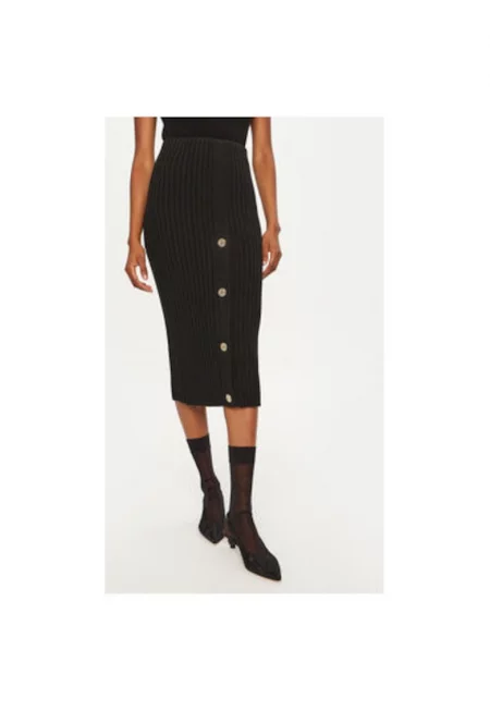 Дамска пола -  305038463 - Вискоза/Найлон/Вълна - Черна - Черен