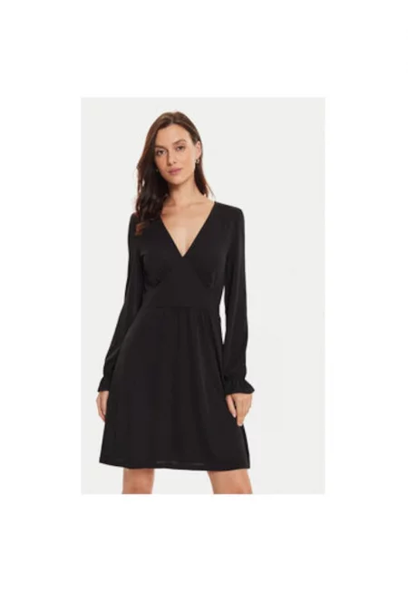 Дамска рокля -  304483639 - Полиестер - Черен
