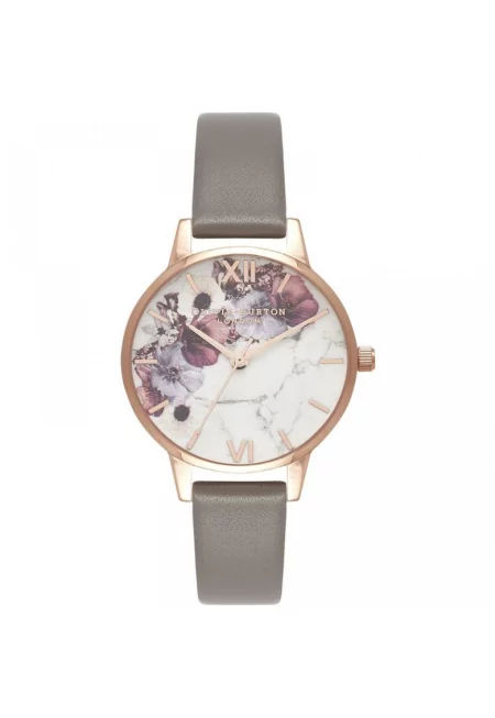 Дамски часовник -  Мраморни флорални мотиви OB16MF09
