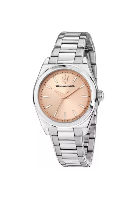 Дамски часовник  Velocita' R8853152505 със сребрист цвят и прасковено розов циферблат