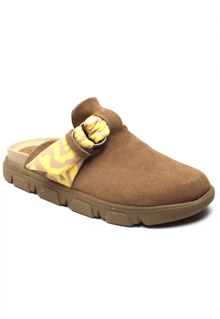 Дамски чехли JL41610A-коняк - Кафяв