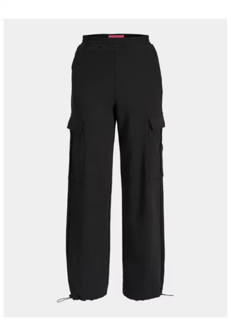 Дамски панталон -  303042097 - Памук - Черен