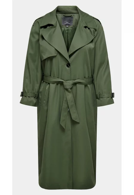 Дамски тренчкот -  303335922 - Зелен - Полиестер