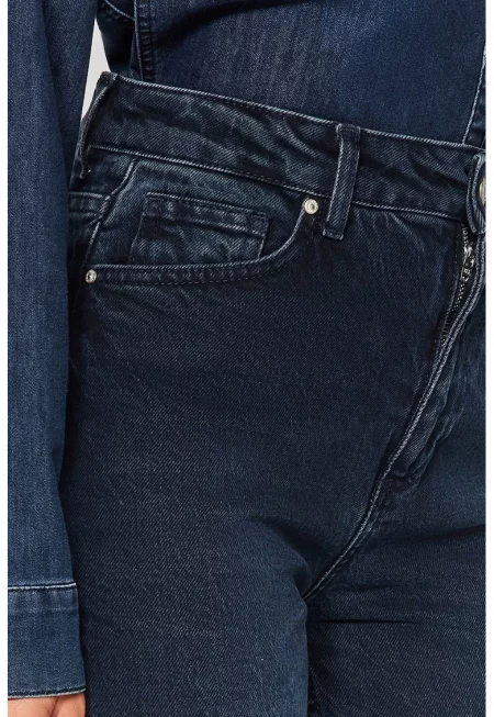 Дънки Mom с висока талия