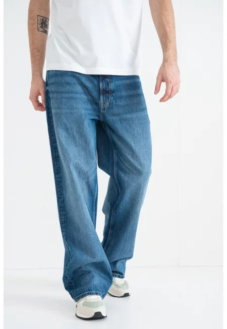 Дънки със свободна кройка - Син