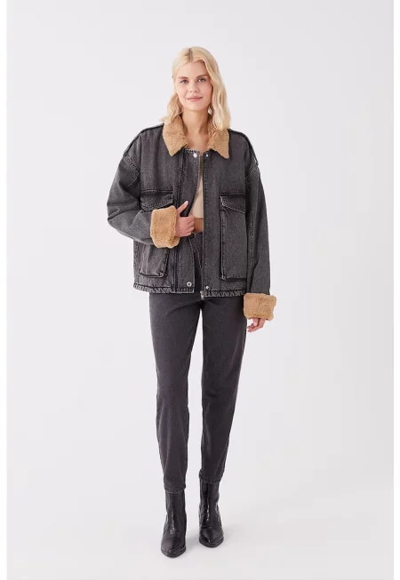 Дънково яке с еко пух