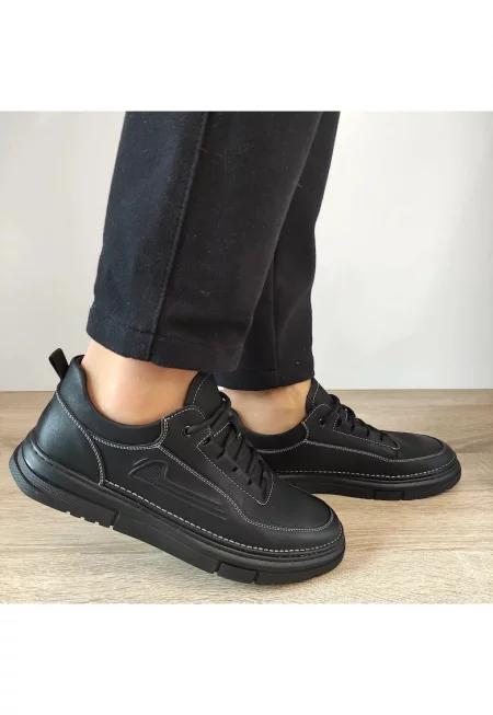 Ежедневни мъжки обувки  Wm807 Black - Черни - Черен