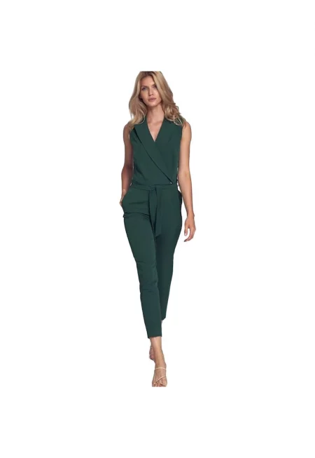 Гащеризон  с V-образно деколте - полиестер/вискоза - зелен