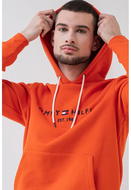 Худи с джоб кенгуру и лого