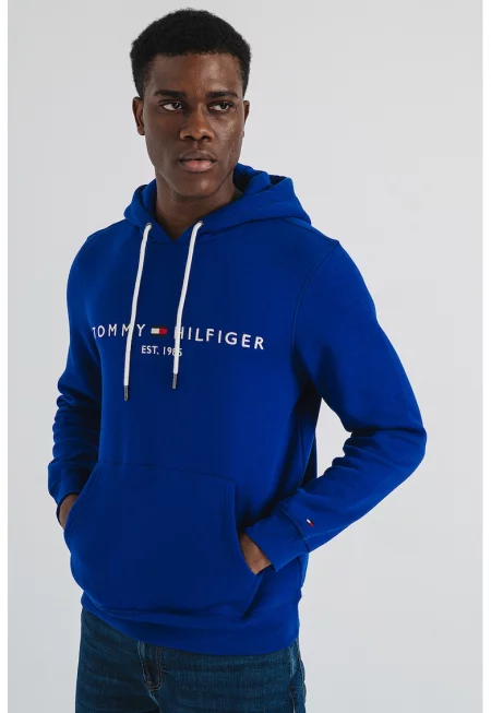 Худи с джоб кенгуру и лого