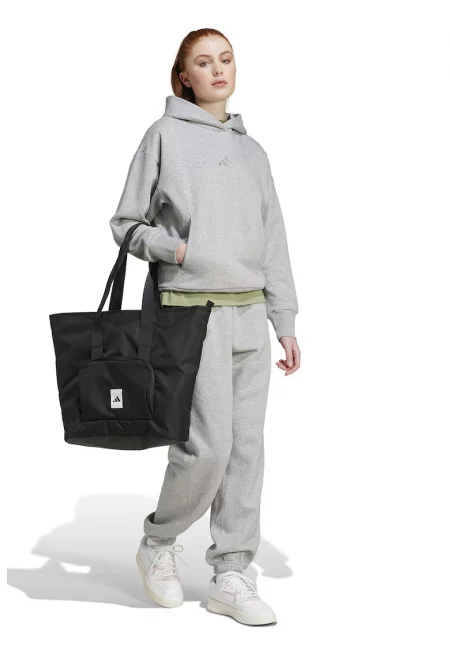 Худи с памук с паднали ръкави - Светло сив