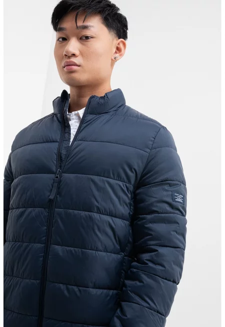 Капитонирано зимно яке с вата - Тъмносин