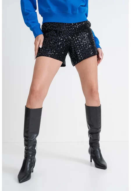 Къс панталон с пайети