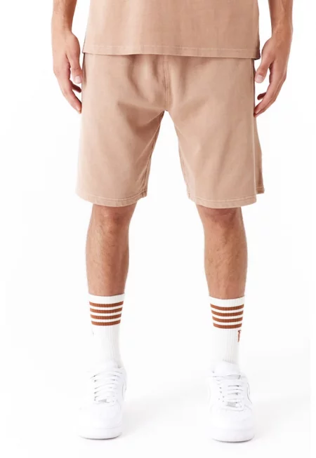 Къс панталон с регулируема талия - Бежов