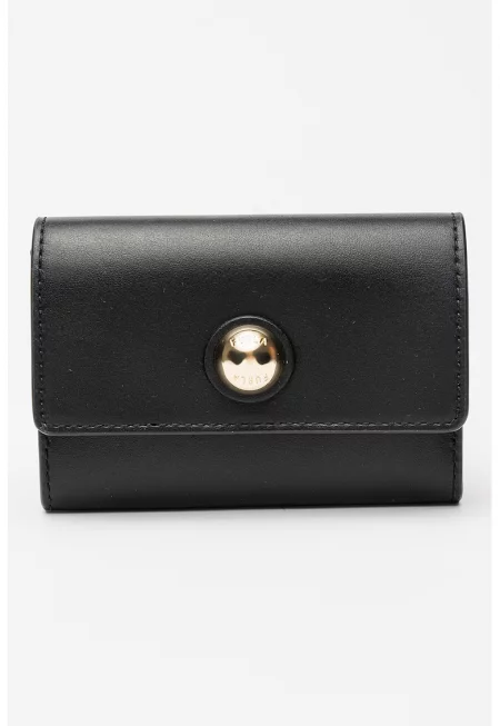 Кожен калъф за карти Sfera - Черен