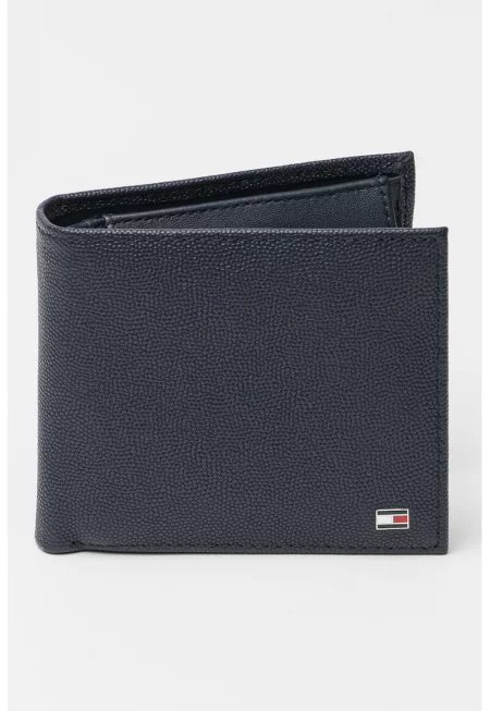 Кожен портфейл с прегъване с лого