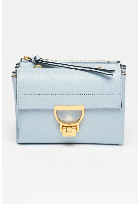 Кожена чанта Arlettis Signature с текстилна презрамка