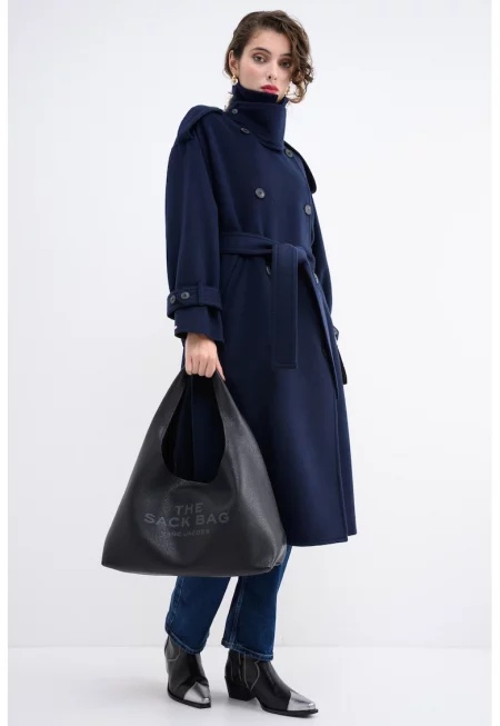 Кожена чанта през рамо The Sack с отделящ се несесер