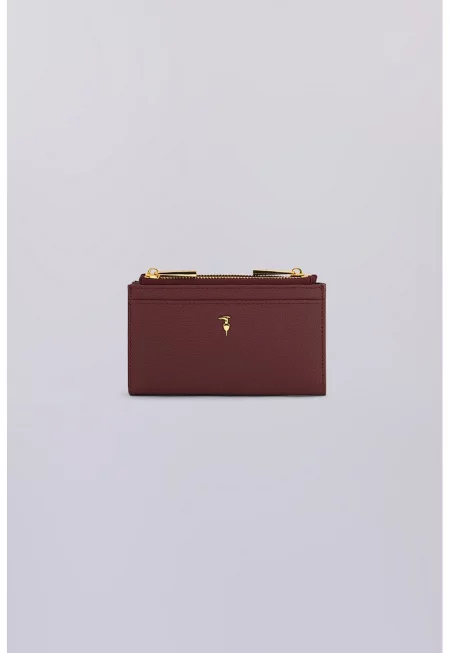 Кожено портмоне с двойно прегъване