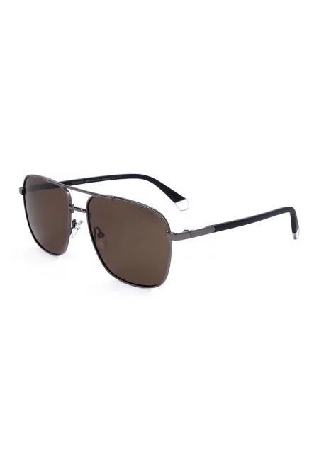 Квадратни слънчеви очила Aviator с поляризация - Черен