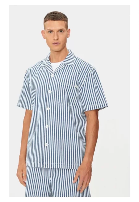 Мъжка риза -  761165 - Синя - Памук