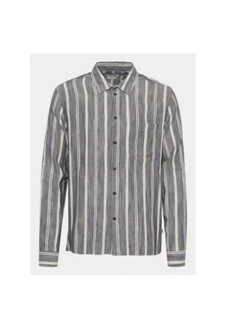 Мъжка риза - едноцветна - 303539269 - памук - L INTL - син