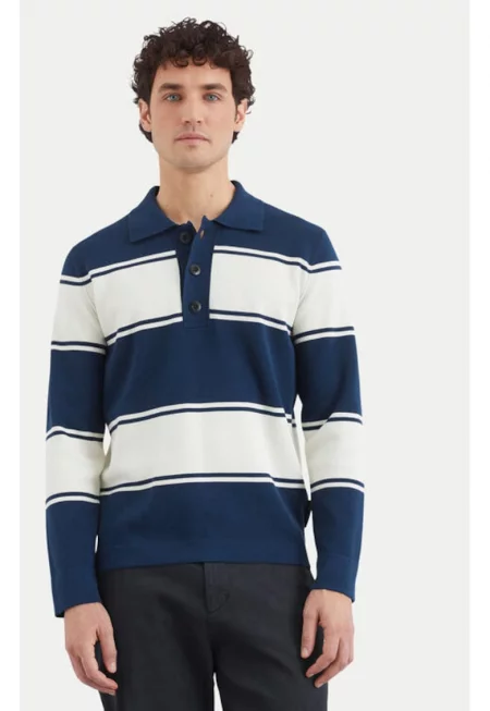 Мъжка тениска - Marc O'Polo - 304865619 - Памук - Син - Син