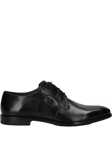Мъжки елегантни обувки -  Mansueto - Естествена кожа - Черни - 44