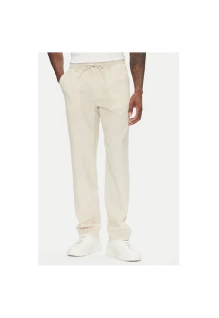 Мъжки панталон  30-003030 - Лен/Памук - Бежов - Бежов