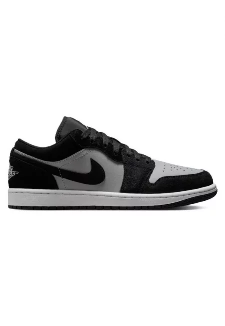 Мъжки спортни обувки -  Air Jordan 1 Low - Екологична кожа - Сив - Сив