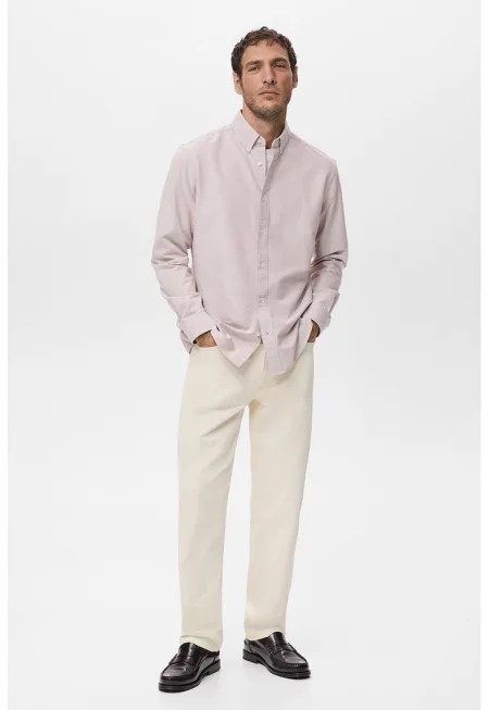 Памучна риза Oxford - Праскова