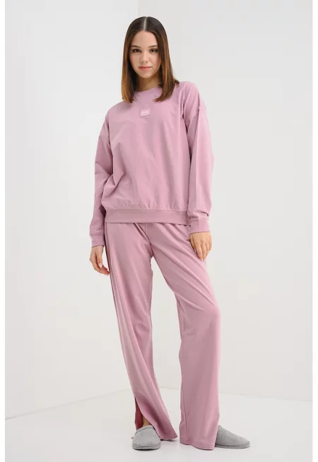 Пижама с памук с лого