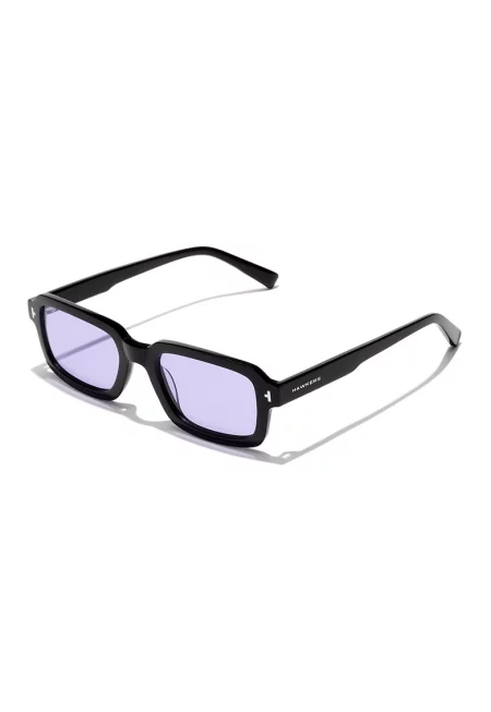 Правоъгълни слънчеви очила с плътни стъкла - Черен -