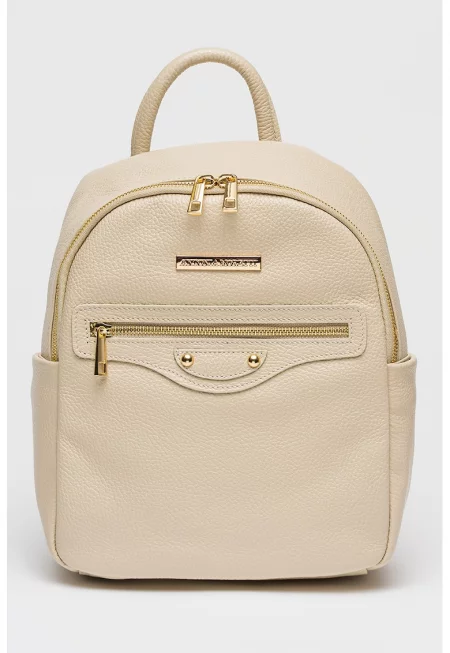 Раница от кожа с лого