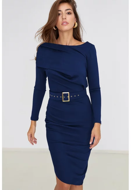 Разкроена рокля Classy с колан