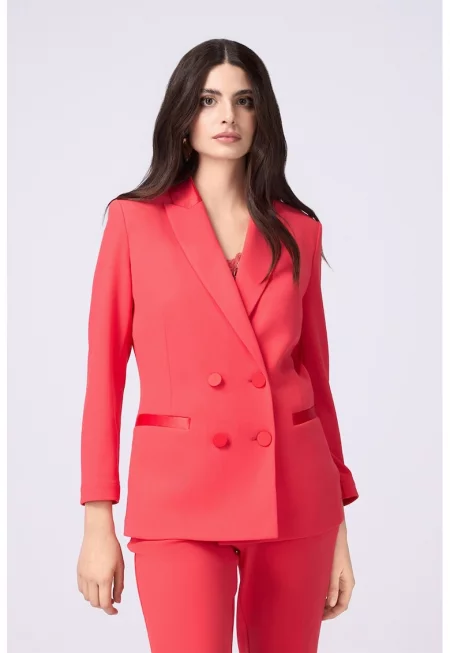 Сако с двуредно закопчаване - Корал