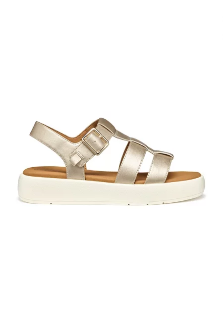Сандали от еко кожа - Златист