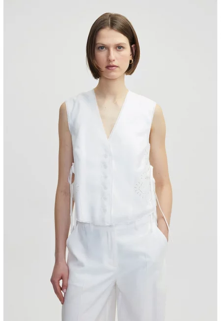 Шпиц елек - Бял