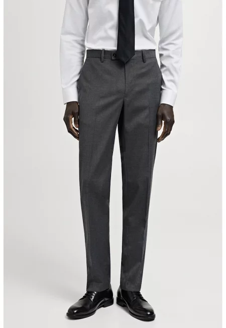 Слим панталон с изчистен десен - Tъмносив