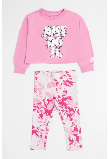 Суитшърт с принт и клин - 2 части